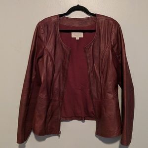 🆕 Hinge Leather Peplum Jacket